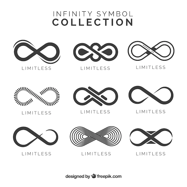 Free Vector | Infinity symbols collection in black color