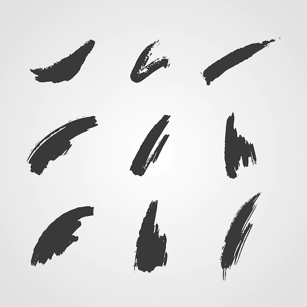 Free Vector | Ink brush stroke collection