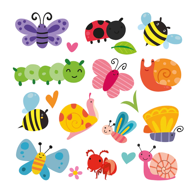 Free Vector | Insect illustration collecti