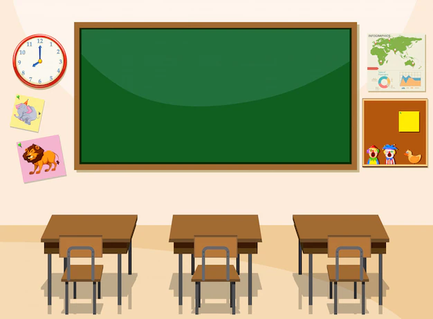 Free Vector | Interior of a classroom