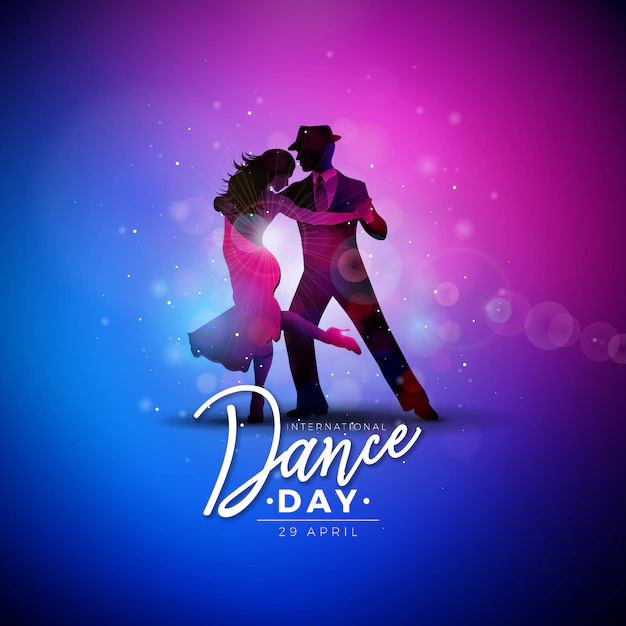 Free Vector | International dance day illustration with tango dancing couple