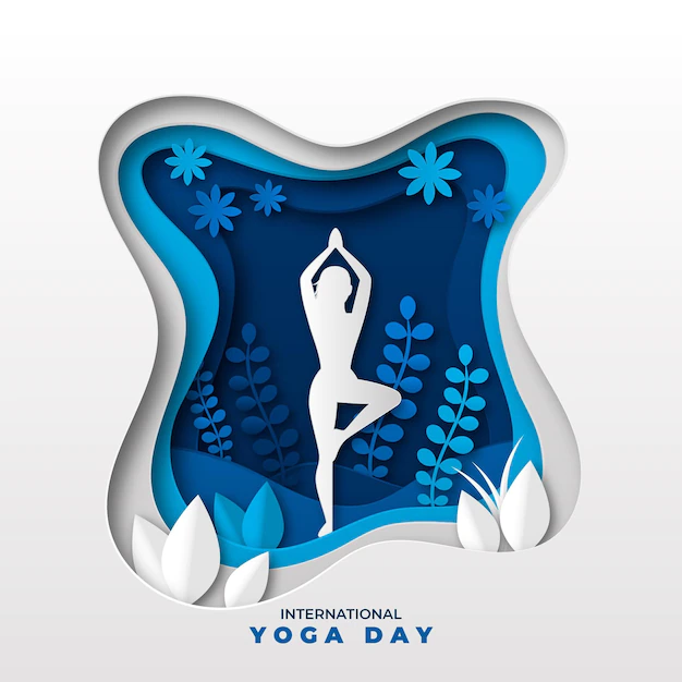 Free Vector | International day of yoga illustration in paper style