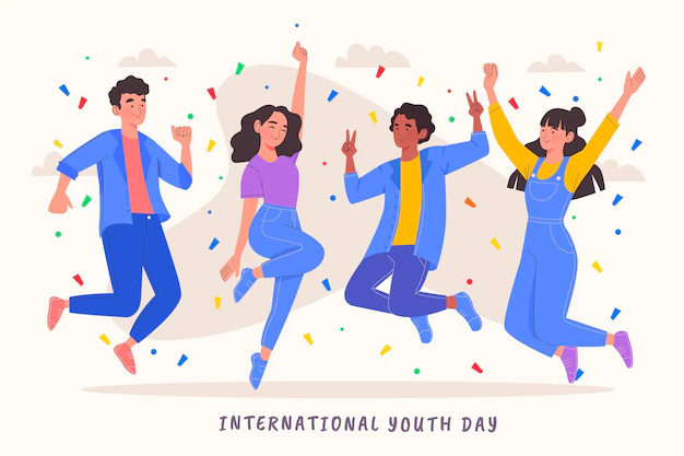 Free Vector | International youth day illustration