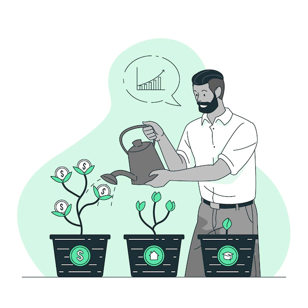 Free Vector | Investing concept illustration