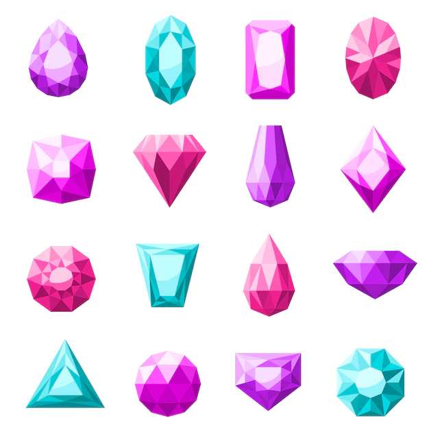 Free Vector | Jewels icons set
