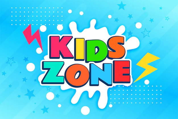 Free Vector | Kids zone colorful banner design