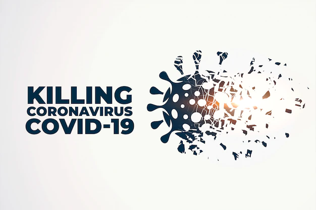 Free Vector | Killing or destroying coronavirus covid-19 concept background