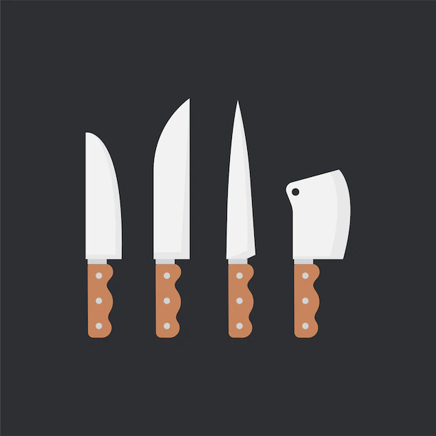 Free Vector | Kitchen knives set vector illustration