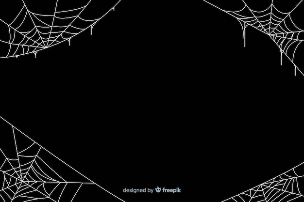 Free Vector | Lack halloween cobweb background