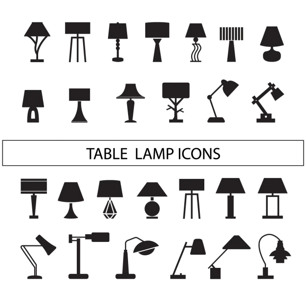 Free Vector | Lamps silhouettes collection