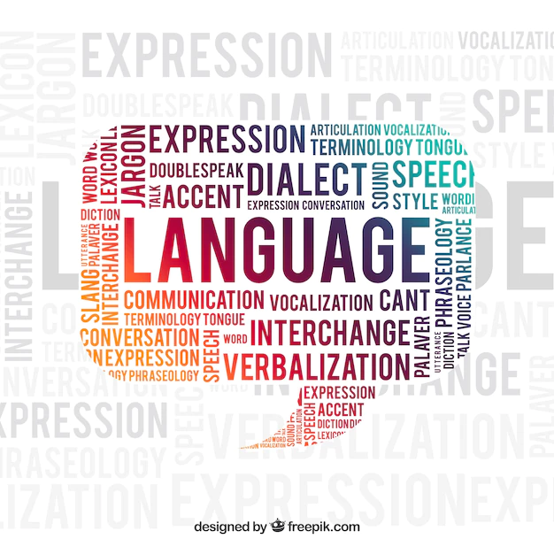Free Vector | Language word concept background