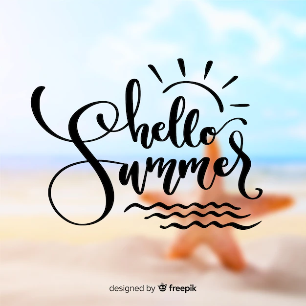 Free Vector | Lettering hello summer