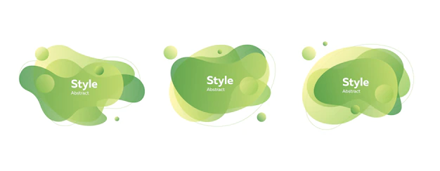 Free Vector | Light green bubble badges