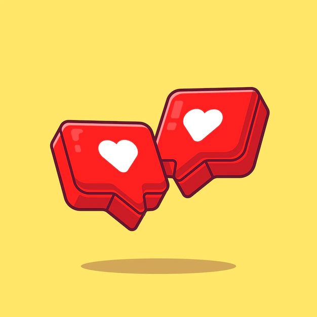 Free Vector | Love heart cartoon icon illustration. symbol object icon concept isolated . flat cartoon style