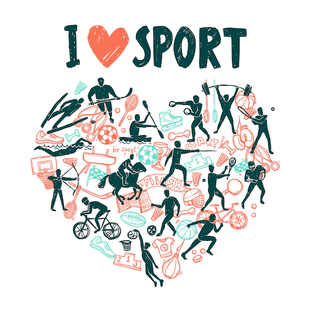 Free Vector | Love sport concept