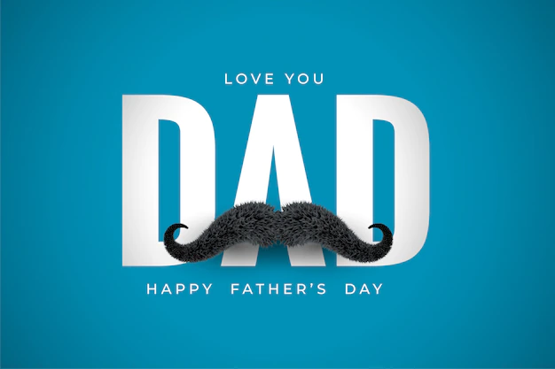 Free Vector | Love you dad message for father's day wishes
