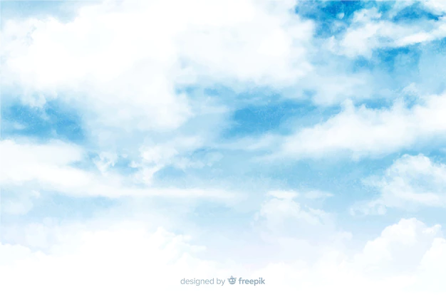 Free Vector | Lovely watercolor clouds background