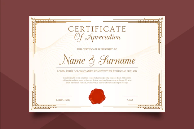 Free Vector | Luxurious certificate template