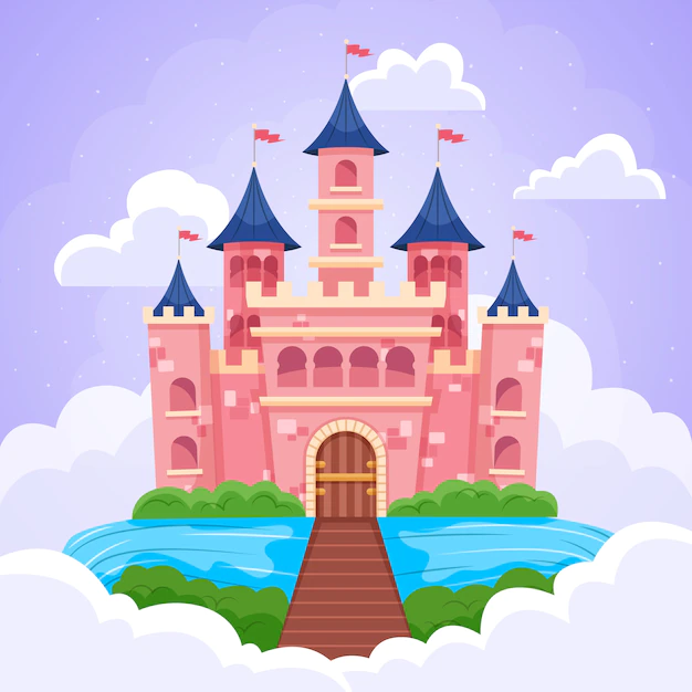 Free Vector | Magical fairytale castle