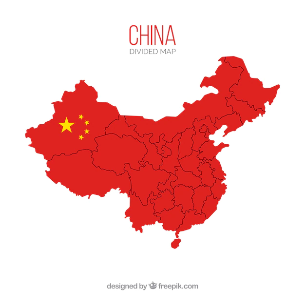 Free Vector | Map of china with borders