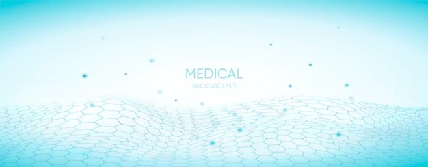 Free Vector | Medical background with hexagonal 3d grid