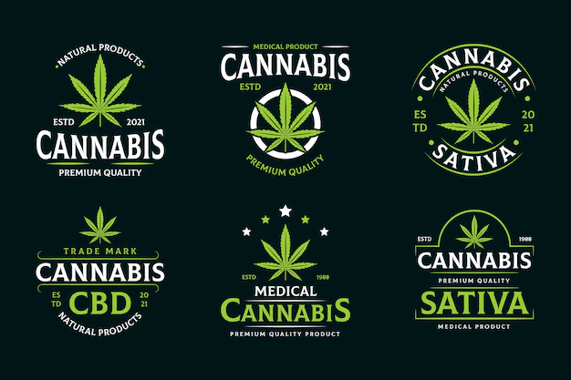 Free Vector | Medical cannabis badges