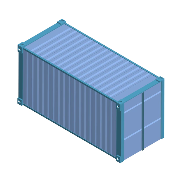 Free Vector | Metal square container isolated on background