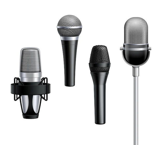 Free Vector | Microphone collection in realistic style