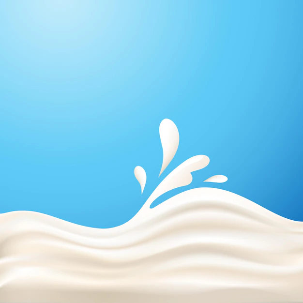 Free Vector | Milk background. cream waves on blue background
