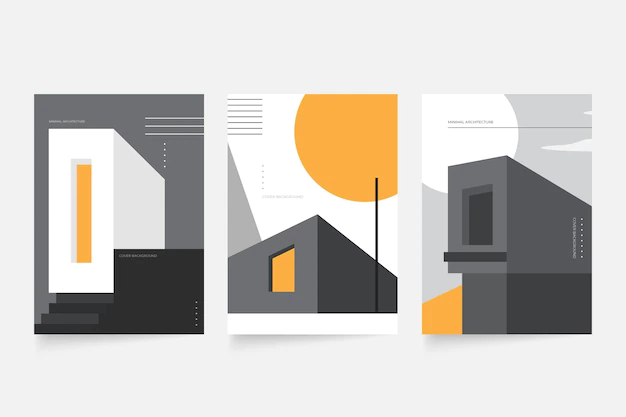 Free Vector | Minimal architecture covers