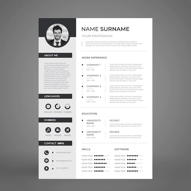 Free Vector | Minimalist cv template