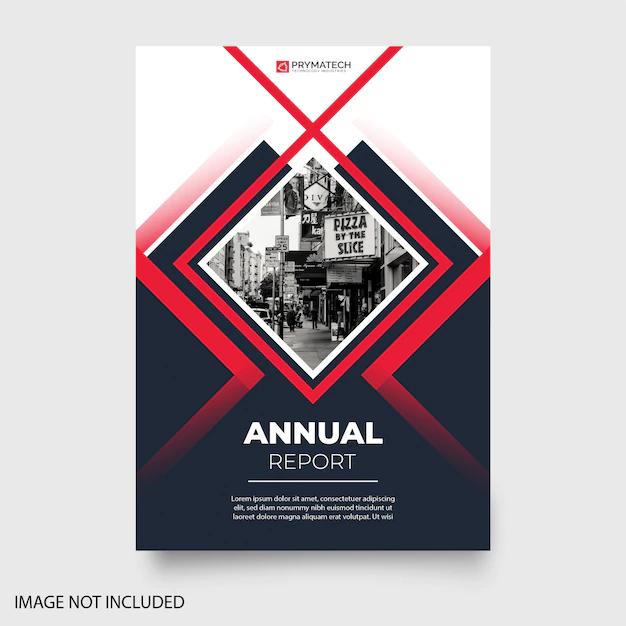 Free Vector | Modern annual report with abstract shapes
