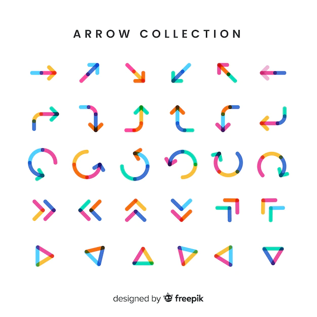 Free Vector | Modern arrow collection with flat design