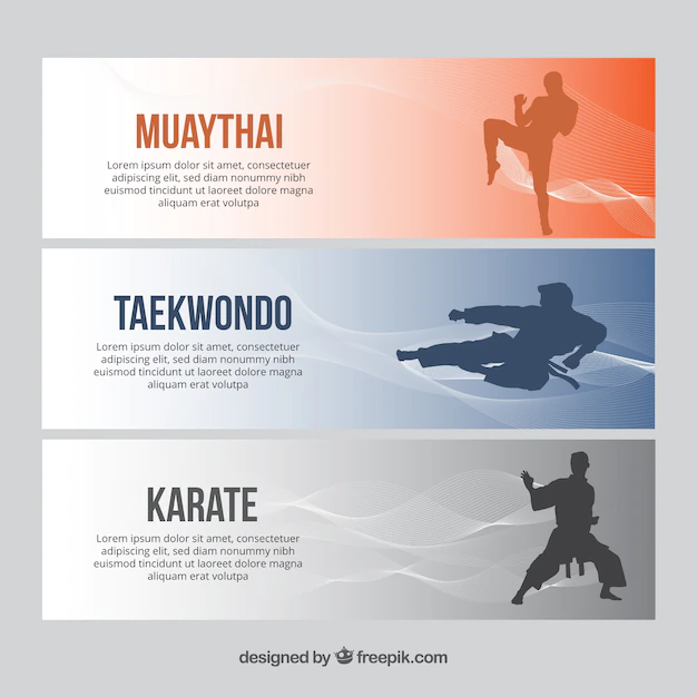 Free Vector | Modern banners with sport characters silhouettes