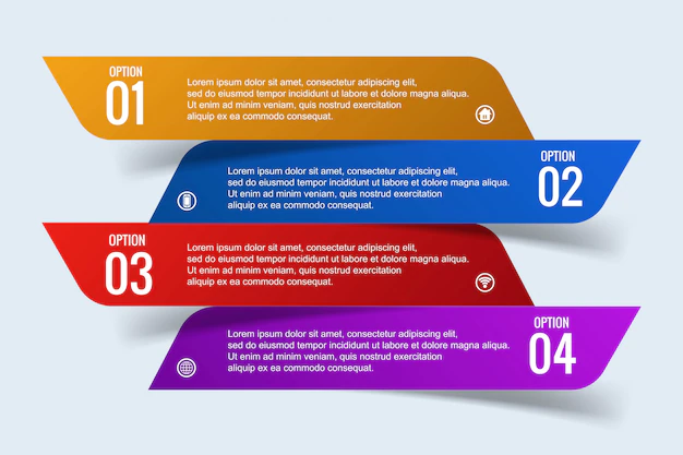 Free Vector | Modern business infographic concept with 4 steps banner design