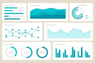 Free Vector | Modern dashboard element collection