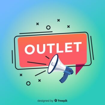 Free Vector | Modern outlet composition with flat design