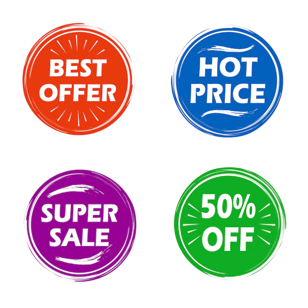 Free Vector | Modern sale badges collection