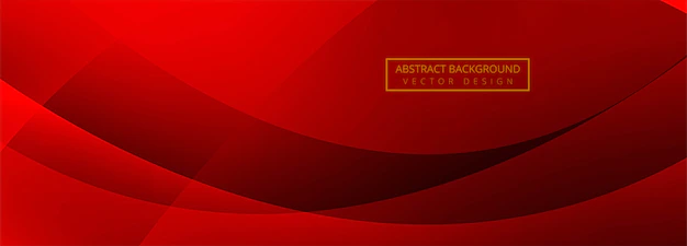 Free Vector | Modern wave banner red background