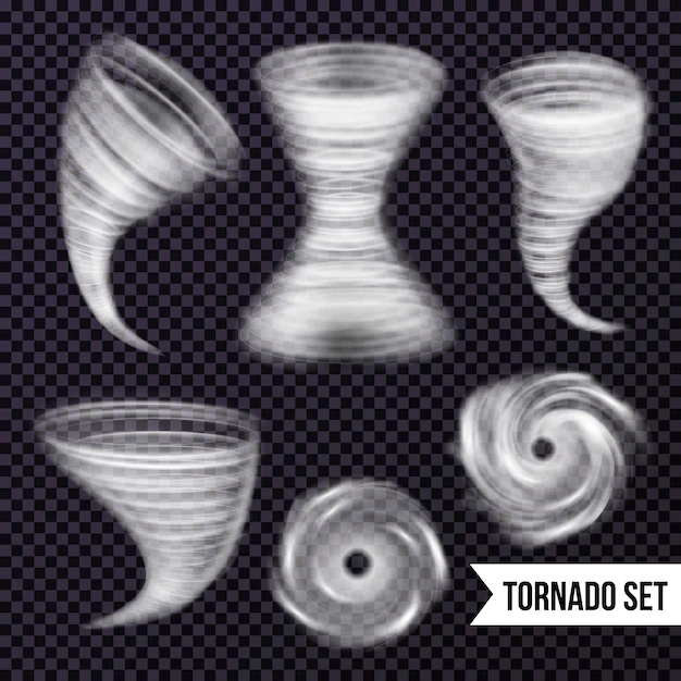 Free Vector | Monochrome storm realistic collection