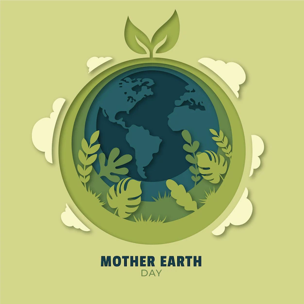 Free Vector | Mother earth day illustration in paper style
