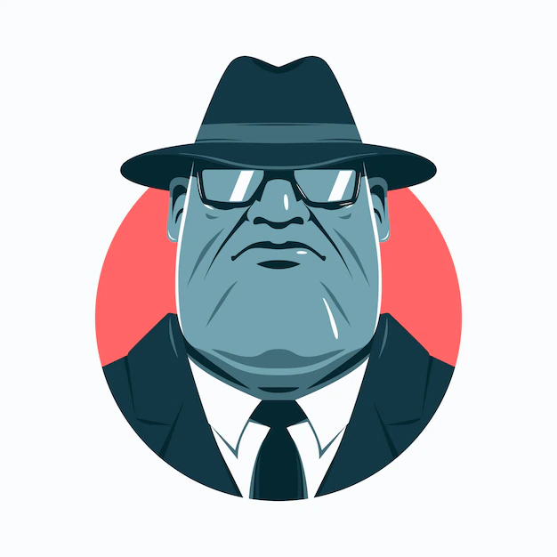 Free Vector | Mysterious mafia man wearing a hat