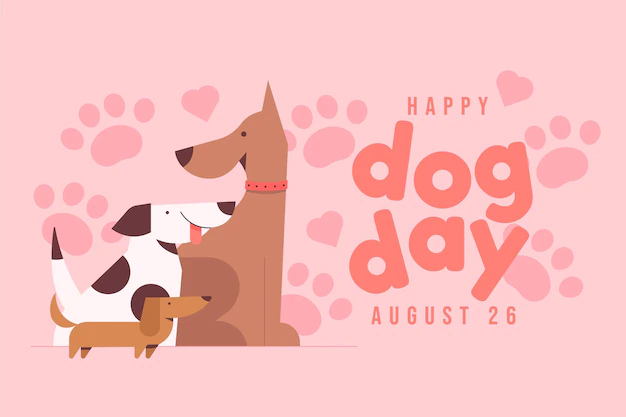 Free Vector | National dog day illustration