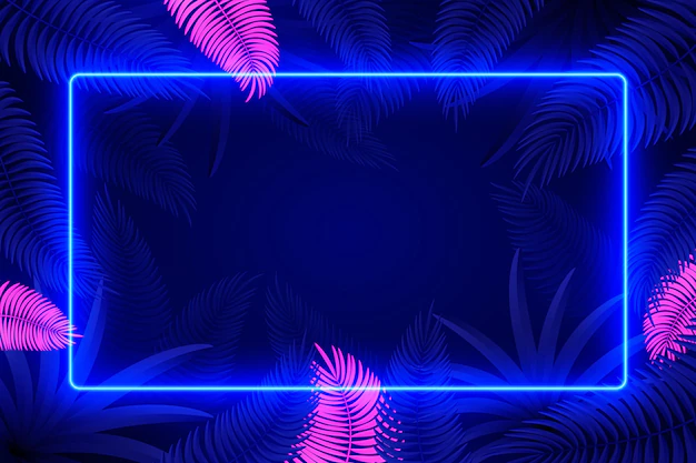 Free Vector | Neon lights frame design