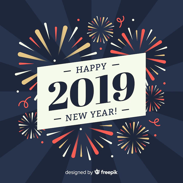 Free Vector | New year 2019 background