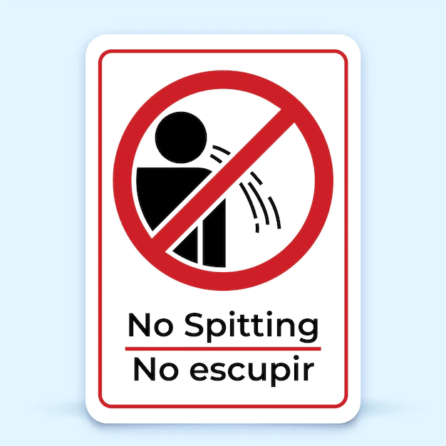 Free Vector | No spitting sign design