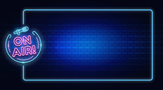 Free Vector | On air neon frame concept