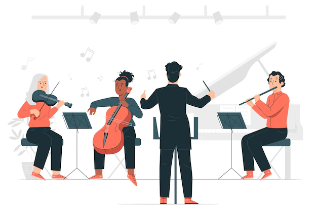 Free Vector | Orchestra concept illustration