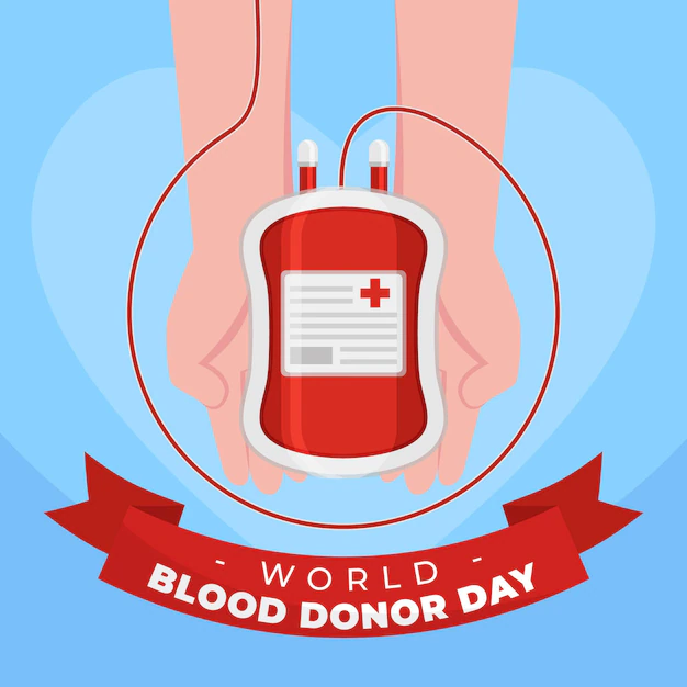 Free Vector | Organic flat world blood donor day illustration