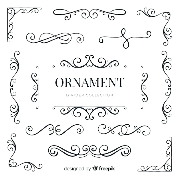 Free Vector | Ornament divider collection